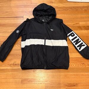 PINK Victoria's Secret Black and White Raincoat